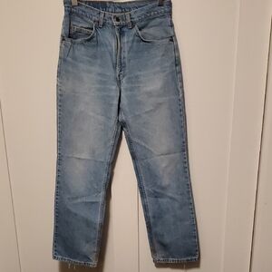 Vintage Levi's Men's Classic Straight Light Blue Jeans